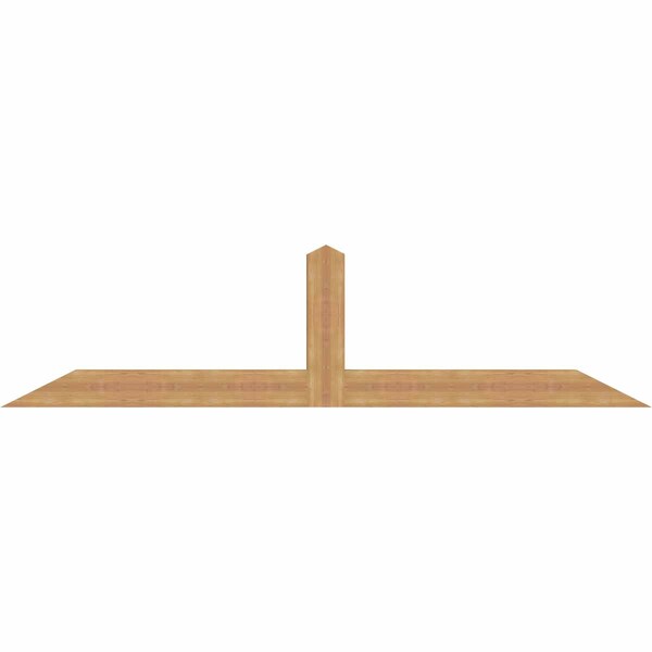 Ekena Millwork Portland Smooth Timber Gable Bracket, Western Red Cedar, 96"W x 24"H x 3 1/2"D x 5 1/2"F, 6/12 Pitch GBW096X24X0406POR00SWR - main
